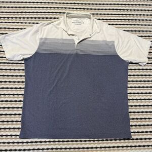 Mizzen + Main Men's Blue White Athletic Golf Polo Shirt Mens XXL